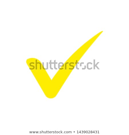 Stock photo: Tick Mark Yellow Vector Icon Button