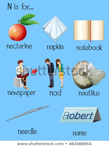 Stock photo: Flashcard Letter N Is For Name