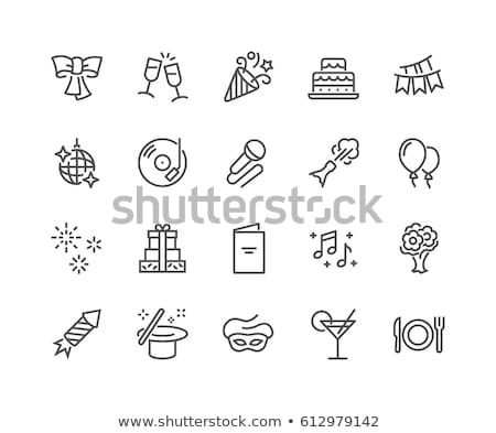 Foto stock: Celebration Line Icons Set