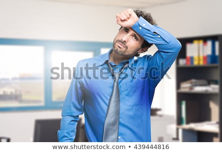 Stockfoto: Sweating Businessman Due To Hot Climate