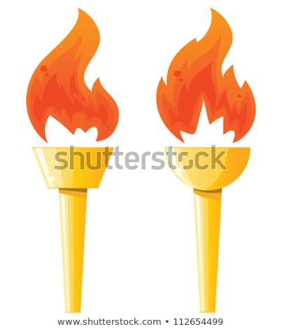 Foto stock: Cartoon Olympic Torch