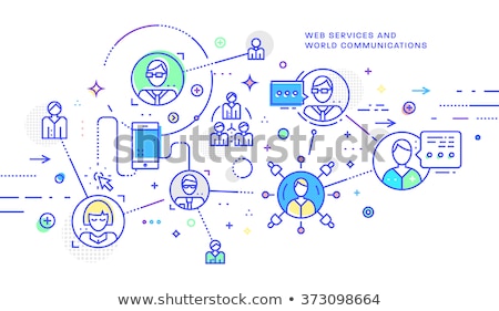 Stockfoto: Recruitment - Modern Line Design Style Vector Illustration