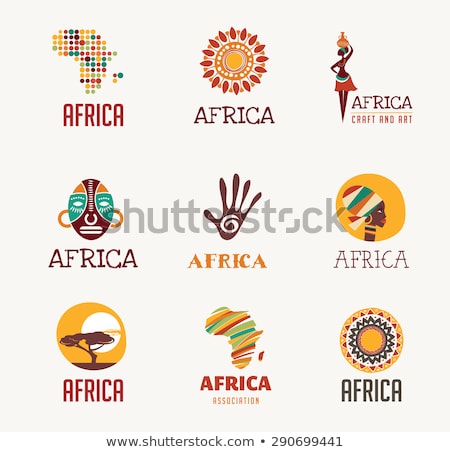 Сток-фото: Africa Icons Set Pattern