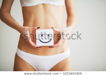 Stok fotoğraf: Woman Body Closeup Of Beautiful Healthy Female With Hairless Smooth Soft Skin In White Bikini Panti