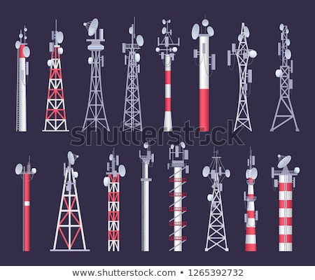 Foto stock: Mobile Tower Transmission Radar Technology Background Design