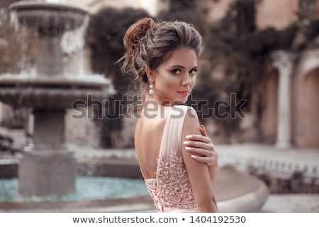 Foto stock: Cute Woman In Gorgeous Dress