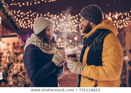 [[stock_photo]]: Man Outdoors With A Hot Drink