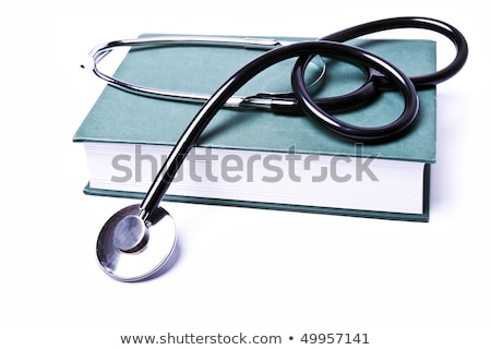 Stethoscope On Red Book Isolated On White Background ストックフォト © Wisiel