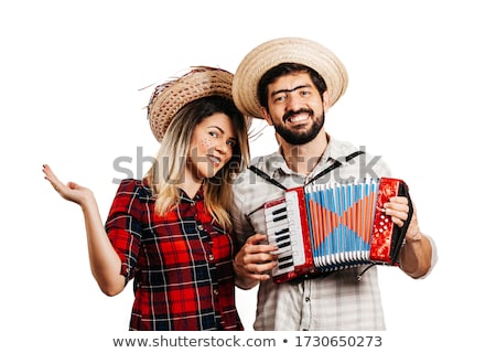 Stock fotó: Cowboy Isolated On The White Background