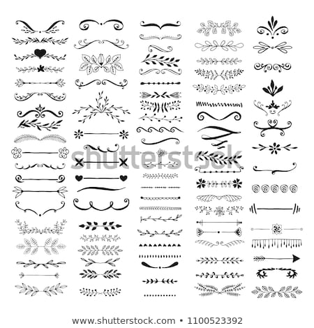 Stock fotó: Doodle Flourish Motifs