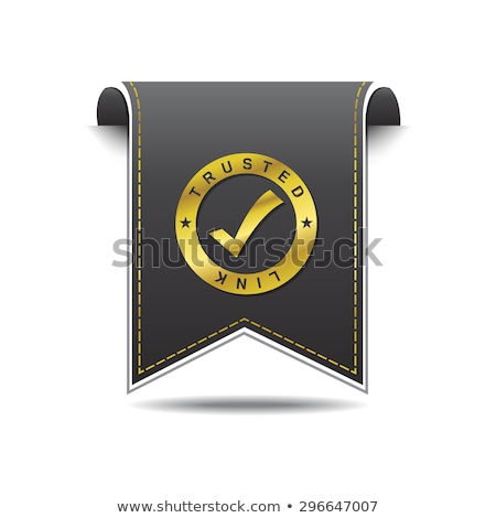 Stockfoto: Trusted Link Golden Vector Icon Design