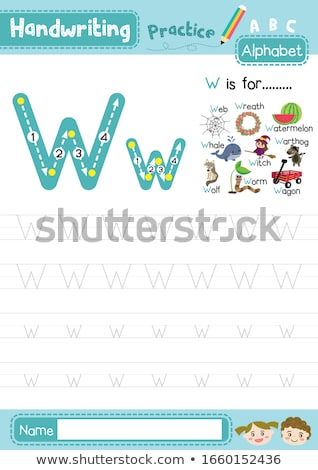 Zdjęcia stock: Flashcard Alphabet W Is For Witch