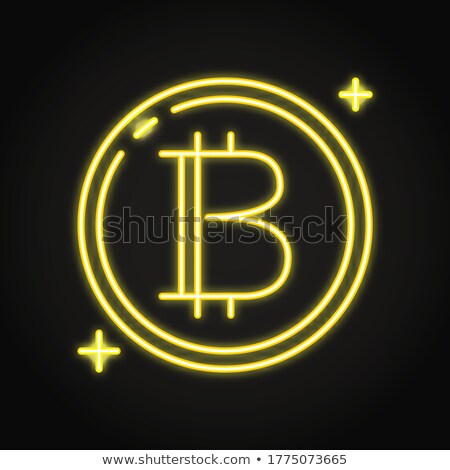 Foto stock: Cryptocurrency Bitcoin With Light Effect