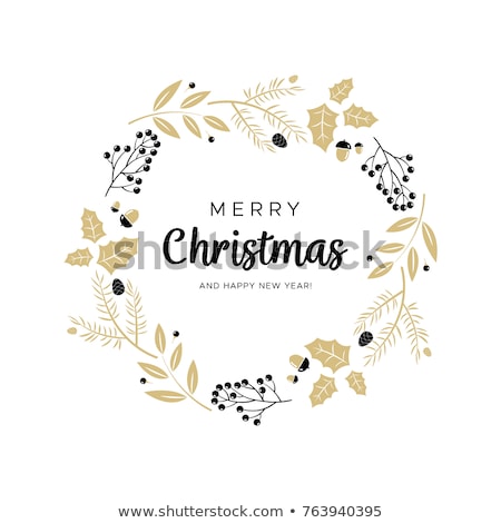 [[stock_photo]]: Vintage Christmas Wreath Background