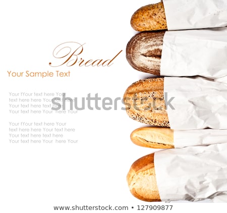 Foto stock: French Bread And Fresh Yeast On Wood