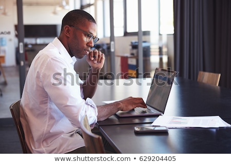 Stock photo: Close Up Of Smart Casual Man Looking Down To Side