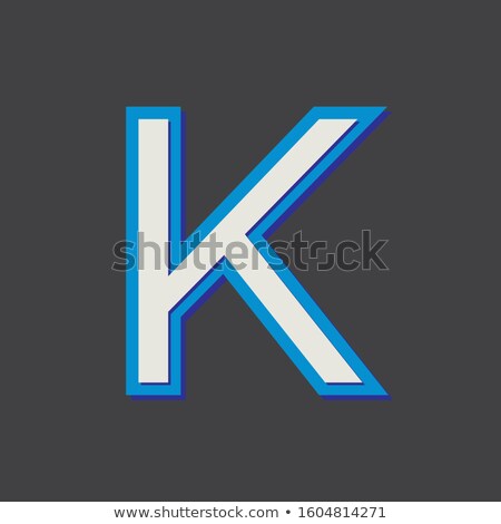 Zdjęcia stock: K Letter Logo Cyan Black Icon Logotype