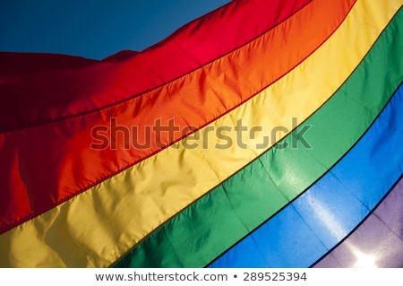 Stock photo: Close Up Of Gay Pride Rainbow Flag