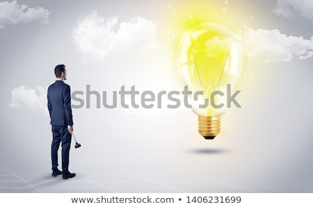 Foto stock: Man Looking At Earth Globe Courtesy Of Nasa