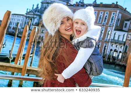 ストックフォト: Another World Vacation Portrait Of Smiling Modern Mother And Child Travellers In Venice Italy In T