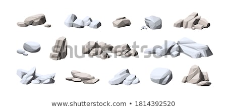 Stock foto: Stone Pile Cobblestone Boulder Color Vector