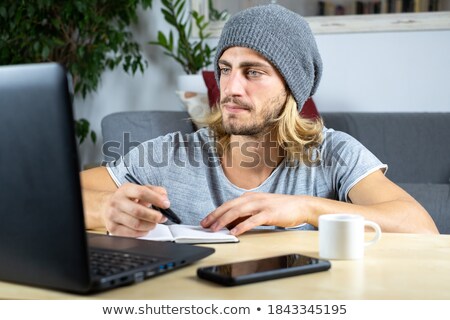 Сток-фото: Young Man Concentration