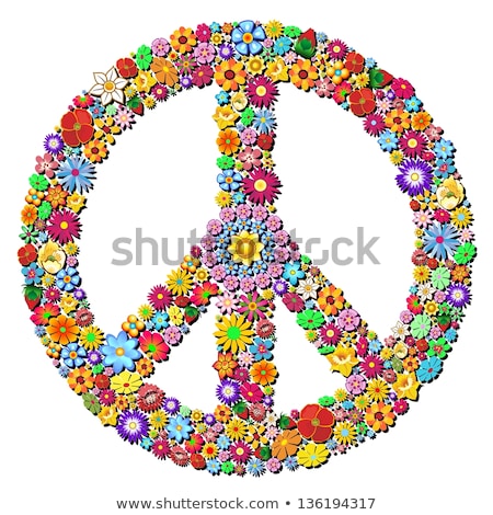 Stockfoto: Illustration Of Hippie Symbolics Pacific