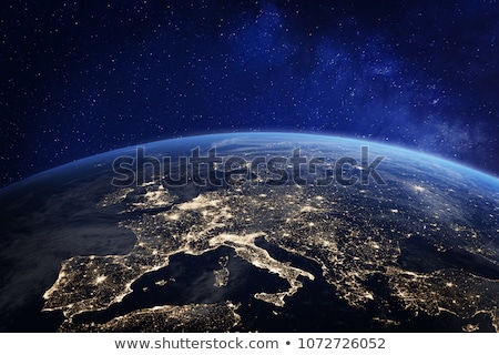 Foto stock: Sunrise Over Planet Earth In Space