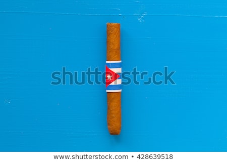 Zdjęcia stock: Detail Of Luxury Cuban Cigars On The White Table