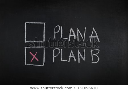 Foto stock: Plan B Text On School Board