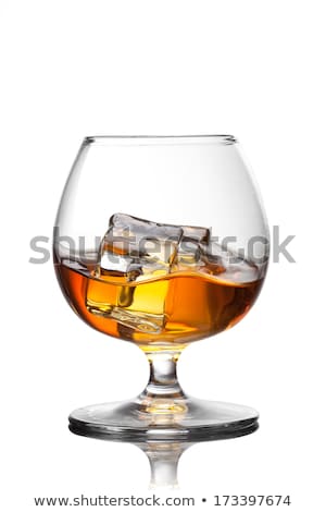 Stockfoto: Brandy With Ice In Goblet