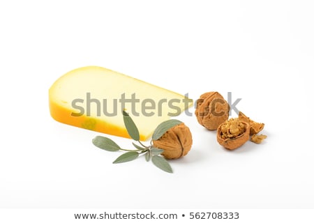 Stock fotó: Gouda Cheese With Walnuts And Sage