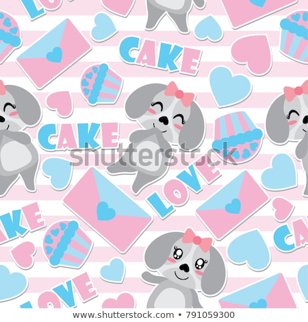 Foto stock: Valentines Day Dogs With Envelope