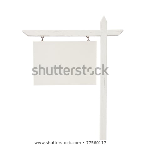 [[stock_photo]]: Blank Real Estate Sign Isolated On A White Background