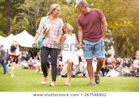 Foto stock: Family At The Fair