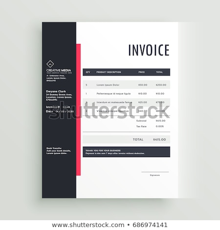 Stock fotó: Business Invoice Vector Template Design