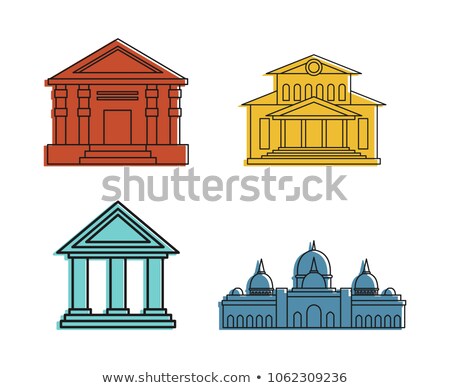 Stock fotó: British And Metropolitan Museum Of Art Vector Set