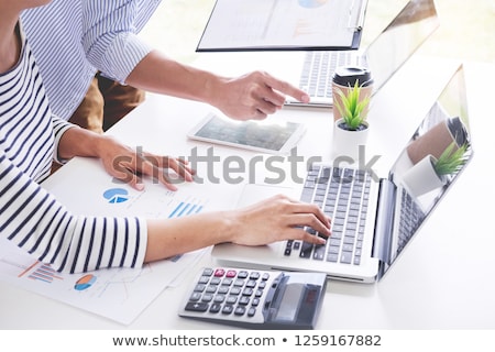 Stock photo: Young Students Relax Preparing Exams In Home Colleagues Workin