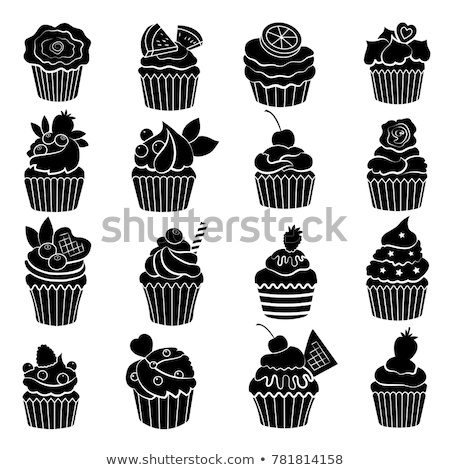 Stockfoto: Different Taste Cupcakes Muffins Isolated
