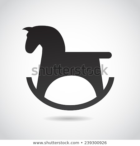 Stock fotó: Rocking Horse Icon