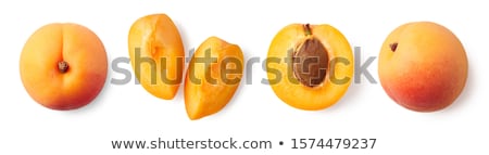 Stok fotoğraf: Apricot On White Background