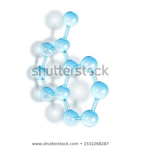 Foto stock: Spherical Rod Molecule Biochemistry Model Vector