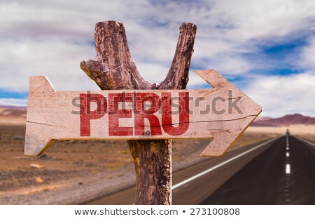 Stok fotoğraf: Machu Picchu Highway Sign