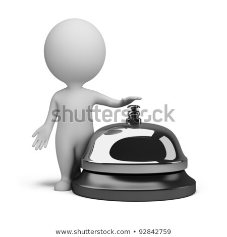 Foto stock: 3d Small People - Service Bell
