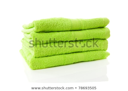 Сток-фото: Pile Of Lime Green Towels