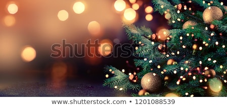Stock photo: Red Christmas Background With A Tree