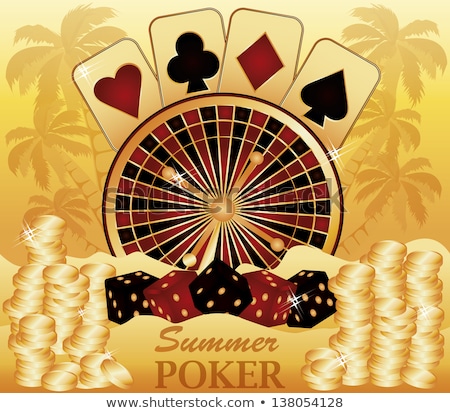 Stockfoto: Summer Poker Time Vector Illustration