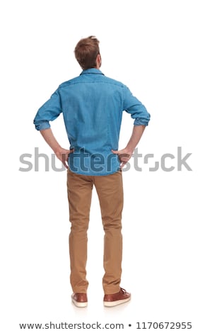 Foto stock: Rear View Of Man Standing