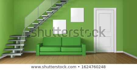 Сток-фото: Green Staircase