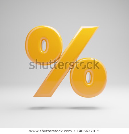 Stock photo: Percent Symbol On Banner